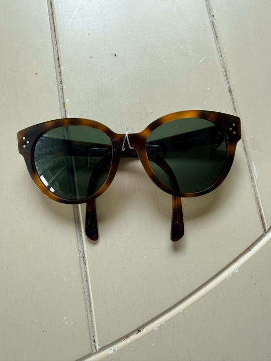 Celine Accessories - Celine Tortoiseshell Frame Sunglasses with Dark Green Lenses